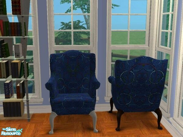 Sims 2 — LuxKingArm Chair #S007-038 white by modfan — Reprint of the Luxiary KingArm Chair w/white legs. Please do not
