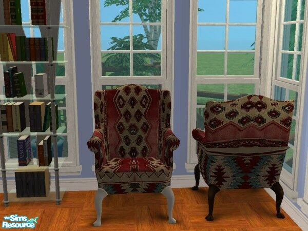 Sims 2 — LuxKingArm Chair #S007-031 white by modfan — Reprint of the Luxiary KingArm Chair w/white legs. Please do not