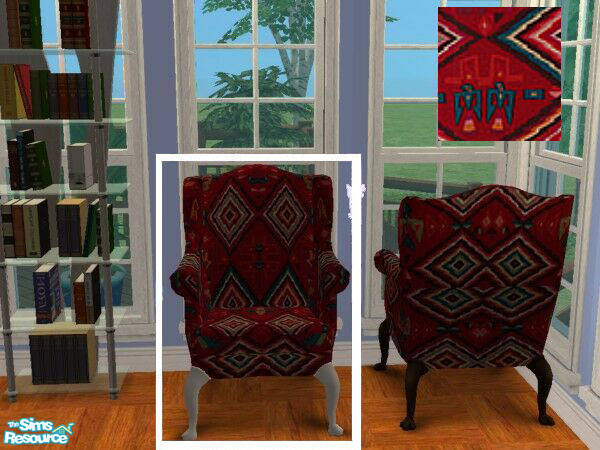Sims 2 — LuxKingArm Chair #S006-029 white by modfan — Reprint of the Luxiary KingArm Chair w/white legs. Please do not