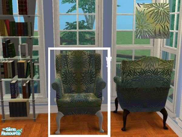 Sims 2 — LuxKingArm Chair #S006-028 white by modfan — Reprint of the Luxiary KingArm Chair w/white legs. Please do not
