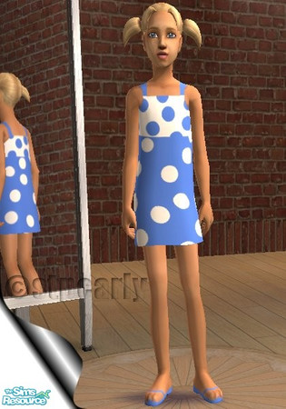 Sims 2 — Blue Retro by STP Carly — Retro Dotted Cuties in 9 fun colors!