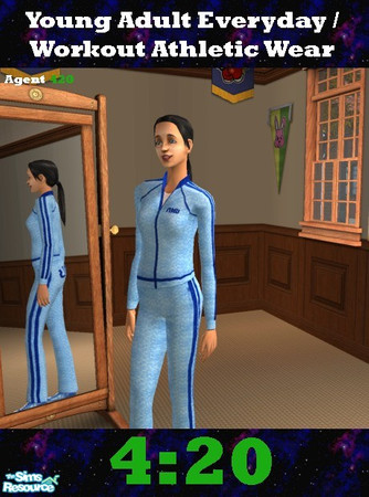 Sims 2 — Watery Blue Athletic Wear by Agent420 — A Watery Blue Athletic Outfit for Everyday or Workout. Looks great close