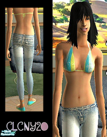 Bikini Top And Jeans For YAF