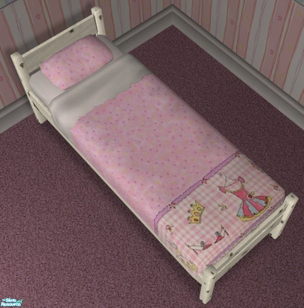 Sims 2 — Little Princess Bed by Zargret — A pink bed for your little princess.