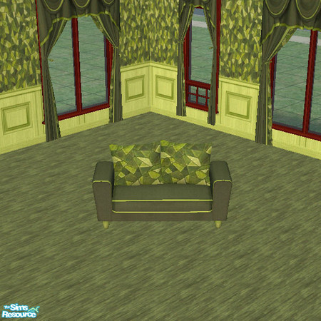 Sims 2 — Olive Love Loveseat by auracyan — Loveseats are the perfect seating for happy couples.
