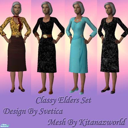 Sims 2 — Classy Elders Set by svetica7 — If you are tired of "old grandma" clothing for your elders, choose