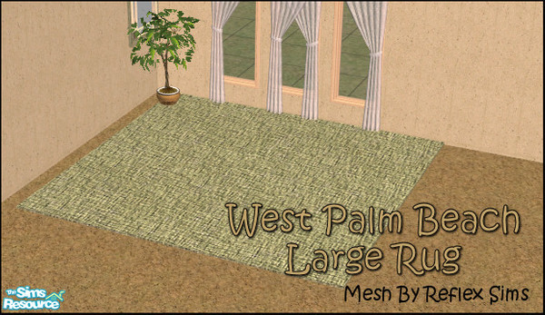 Sims 2 — West Palm Beach - Rug by Lezibeth — This tropical rug in soft sage will compliment any sims home in style.