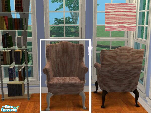 Sims 2 — LuxKingArm Chair #S006-025 white by modfan — Reprint of the Luxiary KingArm Chair w/white legs. Please do not