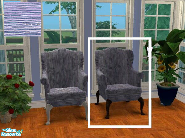 Sims 2 — LuxKingArm Chair #S006-024 brown by modfan — Reprint of the Luxiary KingArm Chair w/brown legs. Please do not