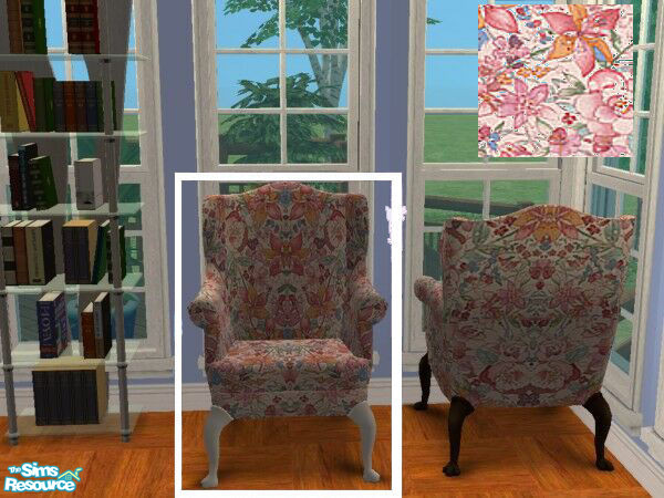 Sims 2 — LuxKingArm Chair #S006-021 white by modfan — Reprint of the Luxiary KingArm Chair w/white legs. Please do not