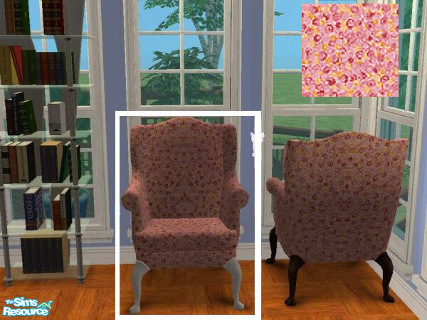 Sims 2 — LuxKingArm Chair #S006-022 white by modfan — Reprint of the Luxiary KingArm Chair w/white legs. Please do not
