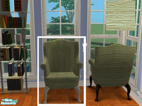 Sims 2 — LuxKingArm Chair #S006-023 white by modfan — Reprint of the Luxiary KingArm Chair w/white legs. Please do not