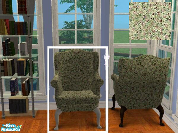 Sims 2 — LuxKingArm Chair #S005-020 white by modfan — Reprint of the Luxiary KingArm Chair w/white legs. Please do not