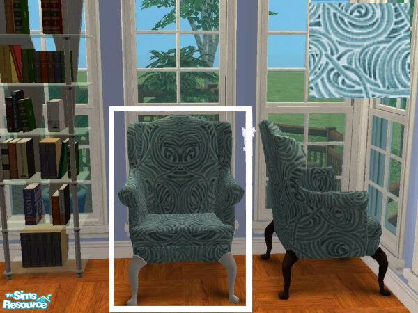 Sims 2 — LuxKingArm Chair #S005-011 white by modfan — Reprint of the Luxiary KingArm Chair w/white legs. Please do not