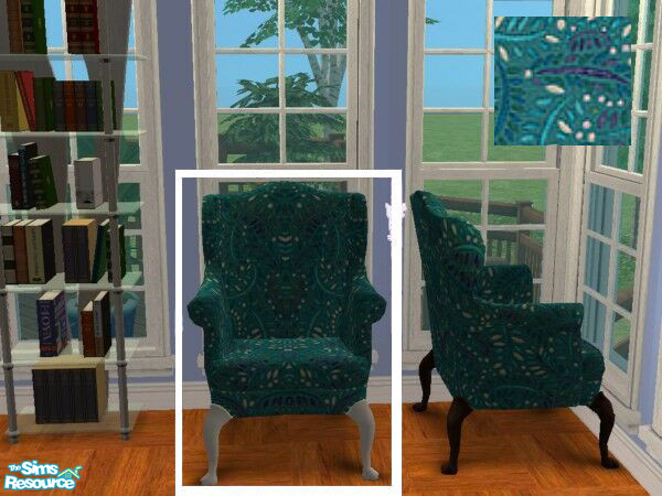 Sims 2 — LuxKingArm Chair #S005-015 white by modfan — Reprint of the Luxiary KingArm Chair w/white legs. Please do not