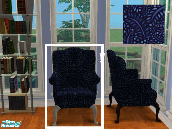 Sims 2 — LuxKingArm Chair #S005-016 white by modfan — Reprint of the Luxiary KingArm Chair w/white legs. Please do not