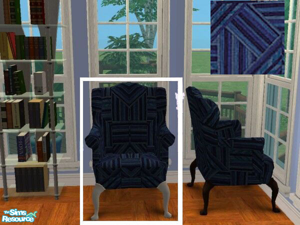 Sims 2 — LuxKingArm Chair #S005-017 white by modfan — Reprint of the Luxiary KingArm Chair w/white legs. Please do not