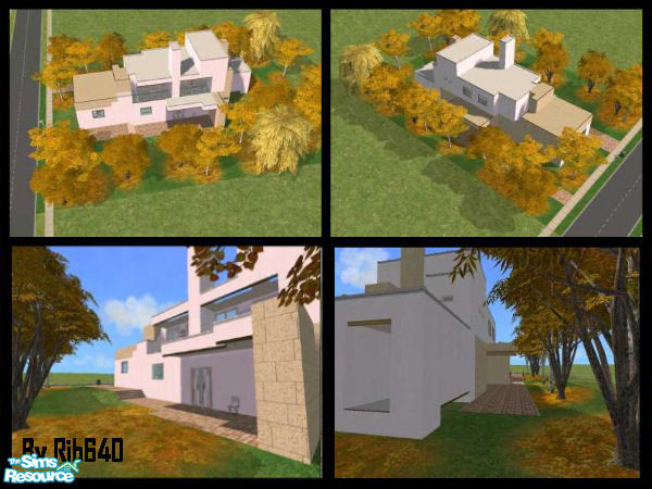 Sims 2 — Autumn Dreams by Rib640 — This house features a great modern desighn, 2 bedrooms, multi-split level, 2