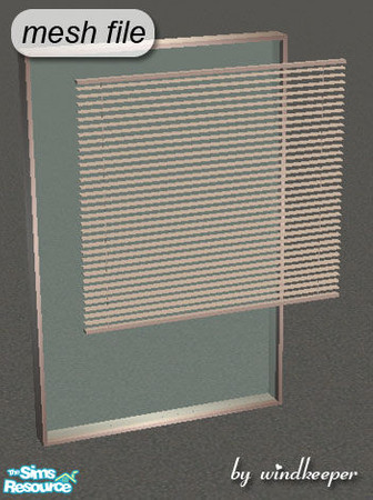 Sims 2 — Helios window 2-tile blinds short by Windkeeper — 2-tile short window blinds that fit into Helios 2-tile