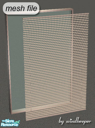 Sims 2 — Helios window 2-tile blinds by Windkeeper — 2-tile window blinds that fit into Helios 2-tile windows. See