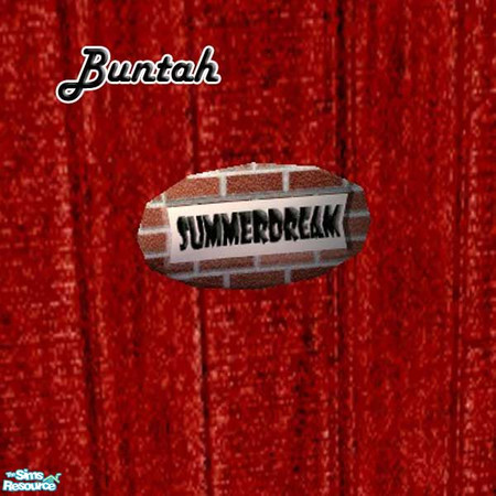 Sims 2 — Summerdream Nameplate by buntah — This one is for the Summerdream family. It requires the mesh for the House