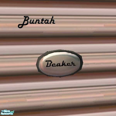 Sims 2 — Beaker Nameplate by buntah — This one is for the Beaker family. It requires the mesh for the House Name Plaque,