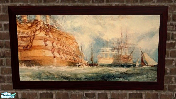 Sims 2 — Mahogany Kitchen - Painting by Malitia — Part of "Mahogany Kitchen" Set - a painting of Joseph Mallord
