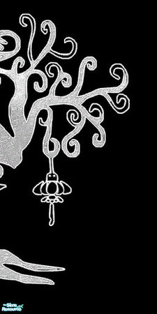 Sims 2 — Esthetique living - zen silver tree right part by kibanahnah — This wallpaper adds a zen and calm atmosphere to