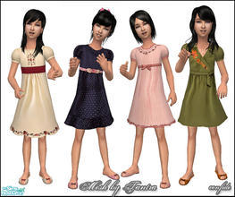 Sims 2 — Girl Casual by confide — Set of four dresses for girls. Don\'t forget to download the adorable mesh made by