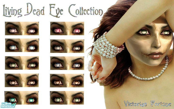 Sims 2 — VF Living Dead Eye Collection by fortunecookie1 — So my family has been going through a crazy Zombie movie kick