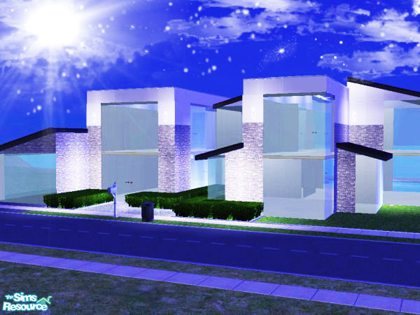 Sims 2 — Modern House 42 by kissme87 — Modern House with pool and garage . Its cost 50.247 $ and size of the lot is 3x3 .