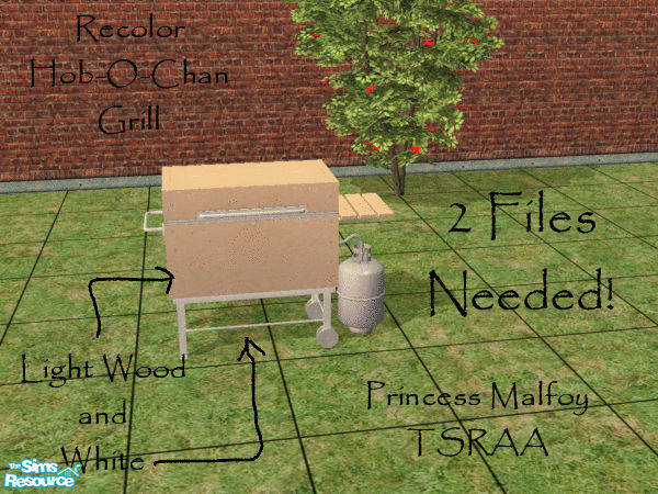 Sims 2 — Hob-O-Chan Grill Recolor Part 1 - White Metal by PrincessMalfoy — Part of the Summer Fun Park and Grilling