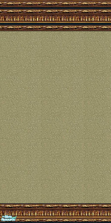 Sims 2 — jsf2RitzSage by jsf — Ornate, antiqued, gold mouldings hold dark, textured, rich sage green velvet. 