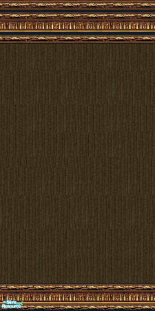 Sims 2 — jsf2RitzChocolateStrie by jsf — Ornate, antiqued, gold mouldings hold dark, heavily textured, chocolate stried