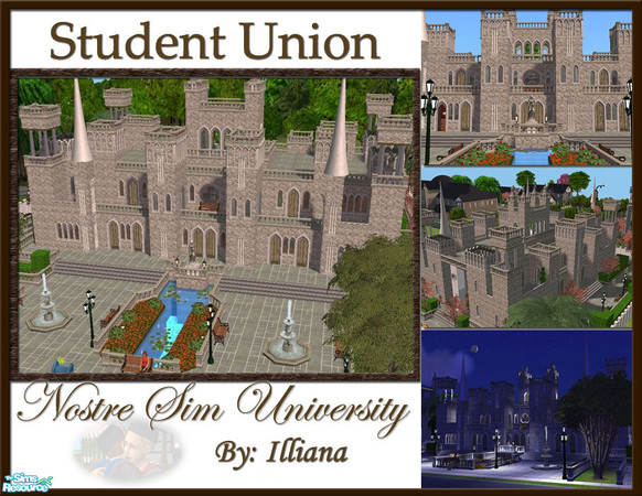 Sims 2 — Nostre Sim - Student Union by Illiana — Nostre Sim Student Union is the perfect place for sims to experience