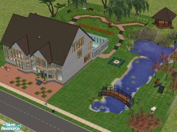Sims 2 — 377 Arbor Acres by Whisper377 — For the Sim who feels the outside is as important as the inside- pond with