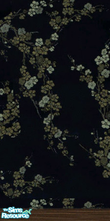 Sims 2 — Dark flowers oriental wallpaper by yllota — Five oriental style walls for your zen sims =) *All textures from