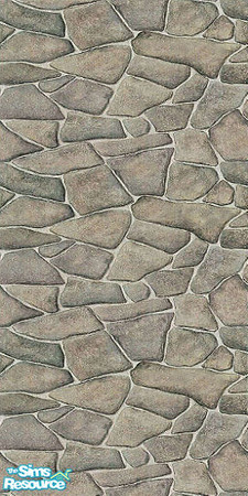 Sims 2 — Log Cabin Walls & Floors  - stone wall by Bitzybus — Some light pine log walls and matching stone wall &