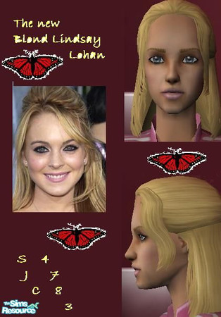 Sims 2 — Blond Lindsay Lohan by SJC4783 — The new and improved blond lindsay. This is also a young adaul so only download