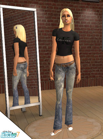 Sims 2 — Calvin Klein T-Shirt by route72 — cK T-Shirt in black. My first upload. I hope you like it. Enjoy! :)