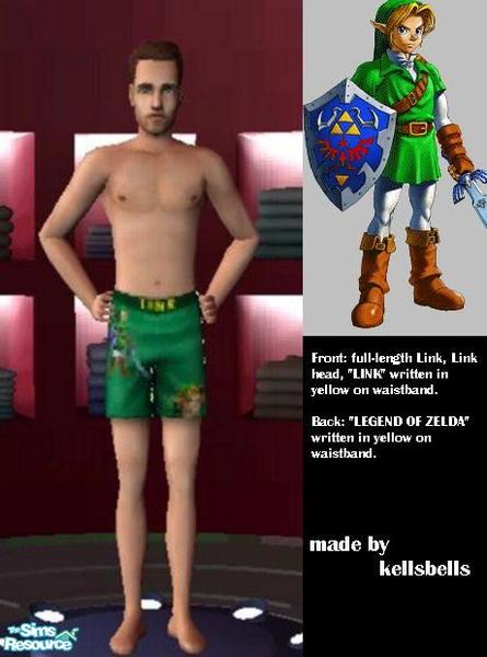 The Sims Resource - Legend of Zelda Adult Boxers