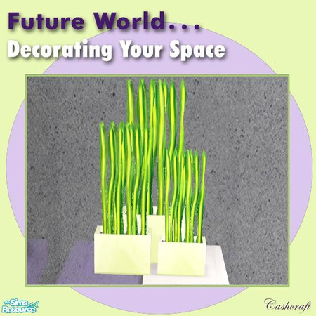 Sims 2 — Decorating Your Space--Trio Mutant Wheat by Cashcraft — If you are station on a barren, crater-filled rock of a