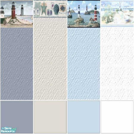 Sims 2 — Bathroom Walls and Floors by queenmab75 — A set of walls suitable for the bathroom, along with matching floor