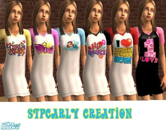 Sims 2 — Teen Pj's by STP Carly — Teen girls pj's