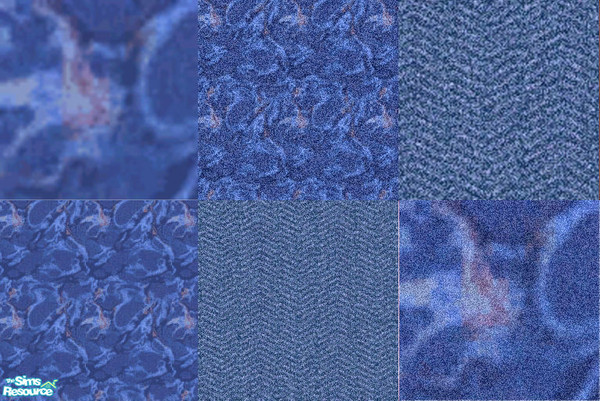 Sims 2 — Jade's Blue Carpets & Marbles Set by Jade0229 — A set of six pretty blue carpets. Enjoy :)