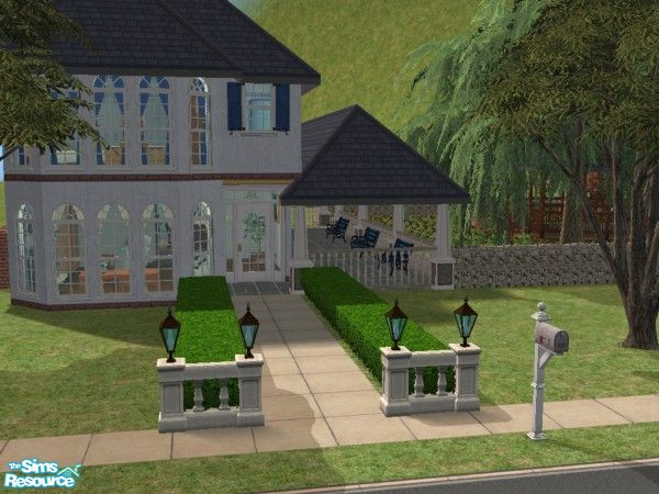 Sims 2 — Country Settings by peasant007 — A beautiful house made for your rural Sims. Furnished, covered wrap porch, and