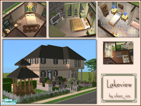 Sims 2 — Lakeview by oldmember_silver_sim — This lot contains FA creations and custom walls and floors by TSRAA members