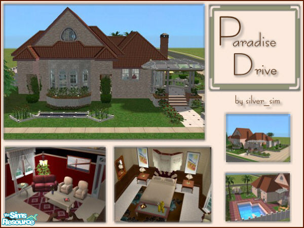 Sims 2 — Paradise Drive by oldmember_silver_sim — This file contains FA creations and custom walls & floors by TSRAA