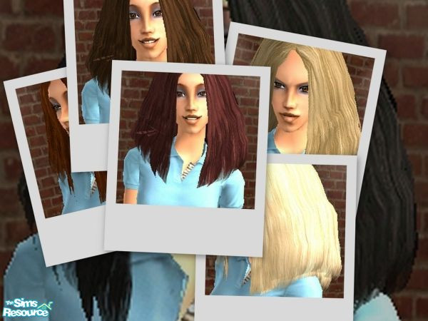 Sims 2 — Flirtation Hair Set by Greenlea — A set using Big Bad Shar's About A Girl curly mesh. New texture and alpha