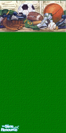 Sims 2 — Boy's Bedroom Wall Collection 3 by queenmab75 — A wall suitable for a boy's bedroom. Part of a set. *TSRAA